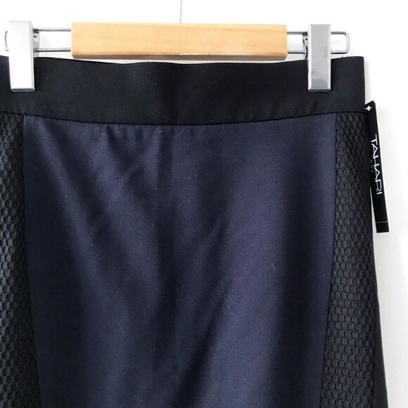 Tahari ASL navy/black Jody pencil skirt size 2 - Picture 2 of 9